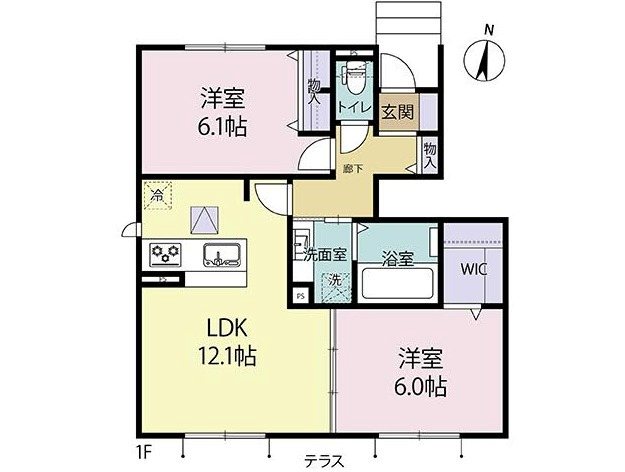D-room飯倉西 B棟 間取り