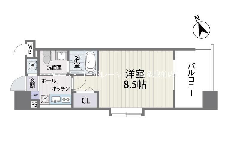 S-FORT福岡県庁前 間取り
