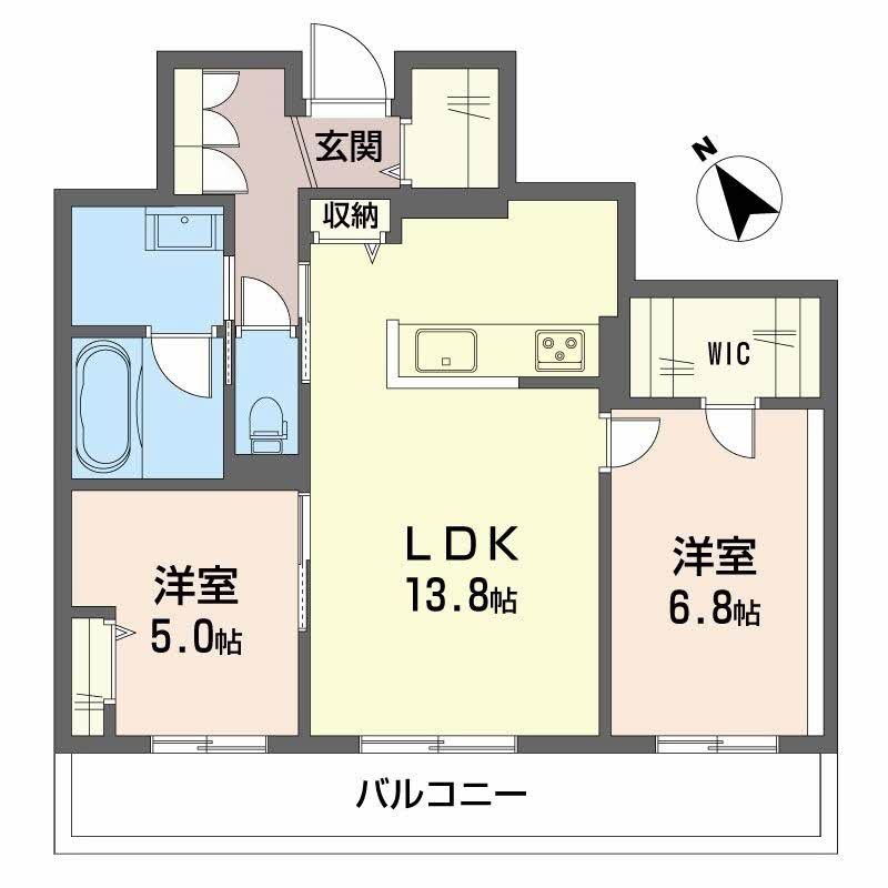 シャーメゾンiroha 102号室 間取り