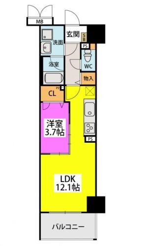 ラフィーネ大手門 間取り