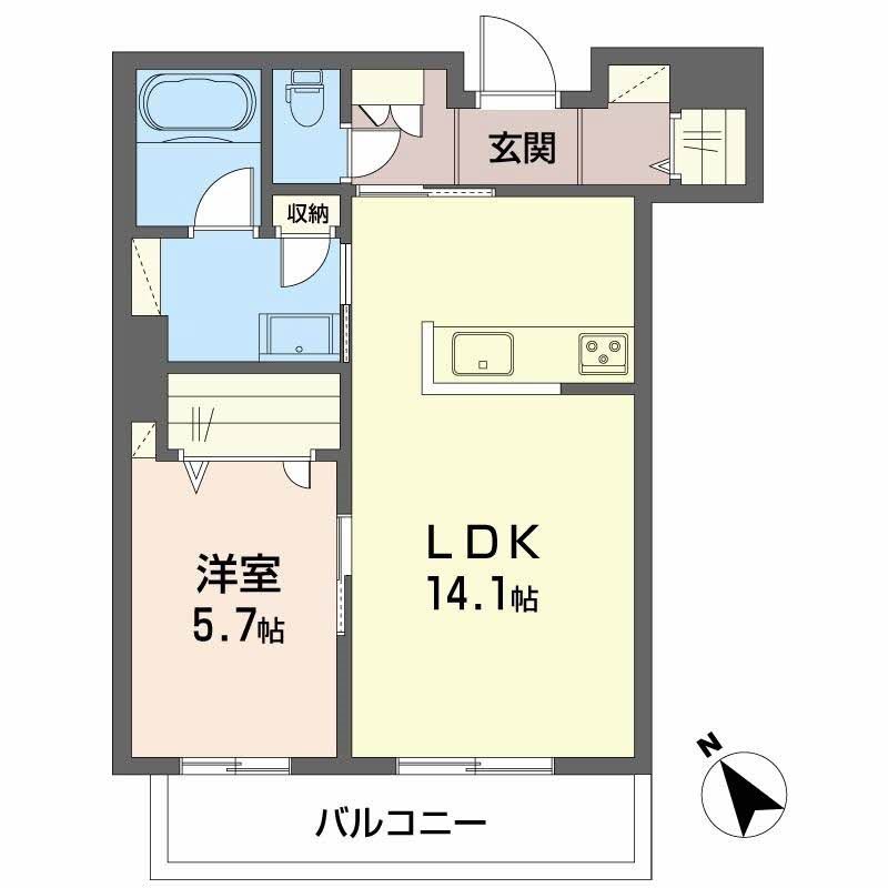 シャーメゾンiroha 103号室 間取り