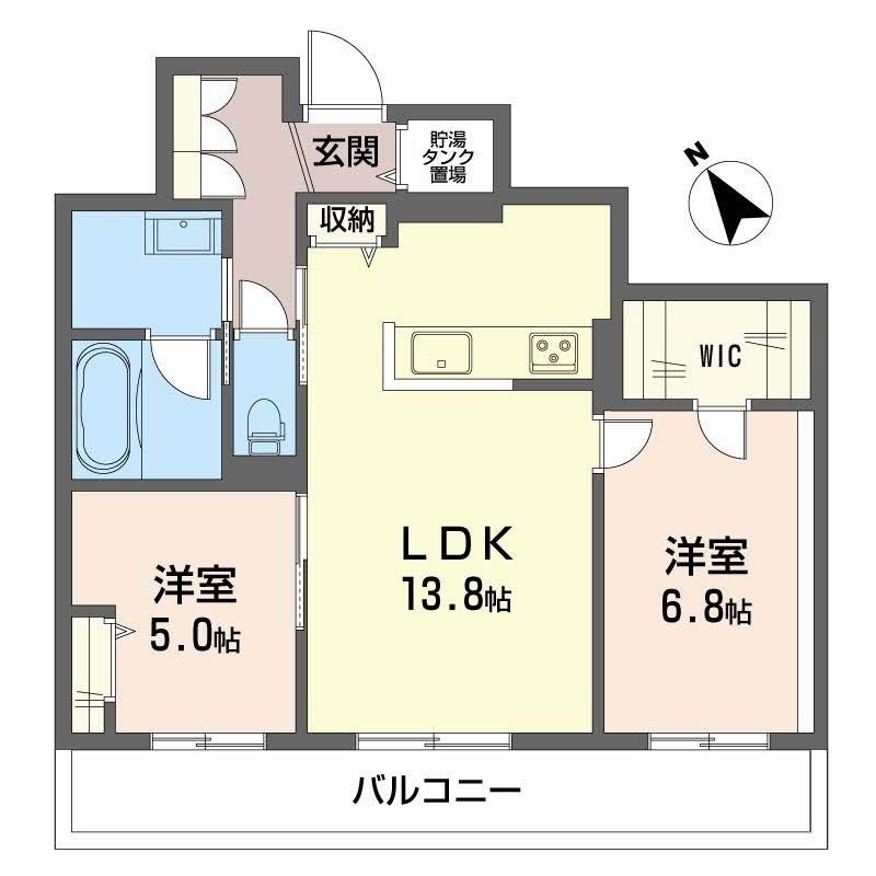 シャーメゾンiroha 302号室 間取り