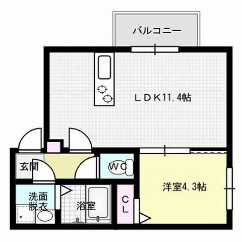クレオン姪浜壱番館 間取り