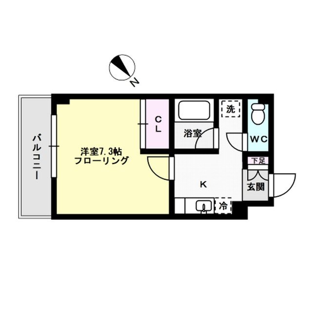 エストゥディオ平尾 204号室 間取り