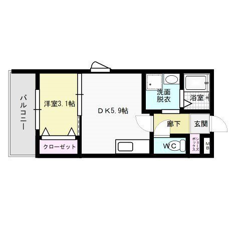 ローリエ西新南 間取り