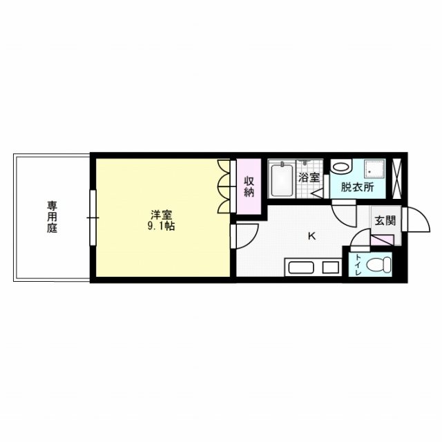 MUSE 105号室 間取り