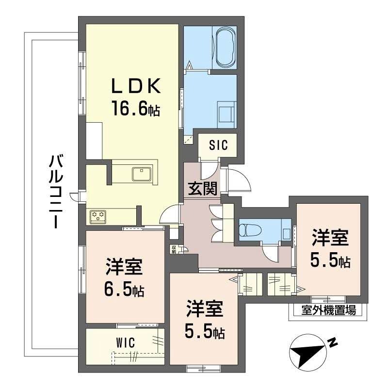 シャーメゾン六本松南 間取り
