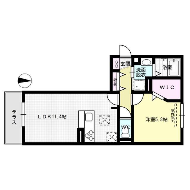 エミナール野間 103号室 間取り