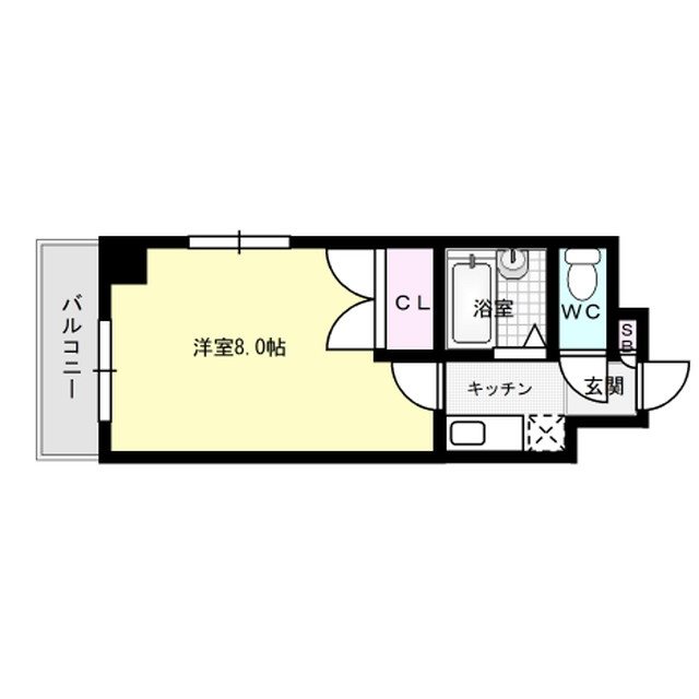パレローヤル春日原 403号室 間取り