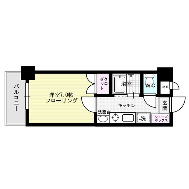間取り パークコート大橋 間取り図