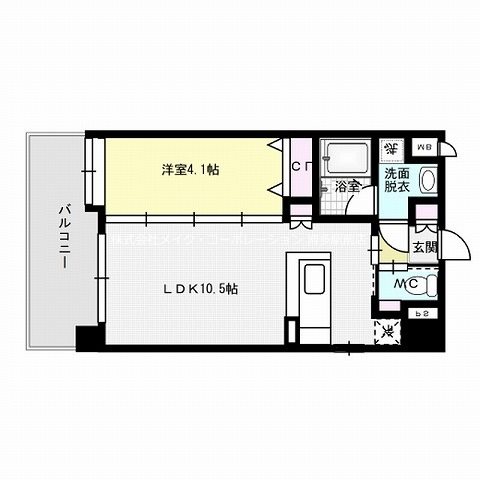 クリムゾン博多Ⅱ 間取り