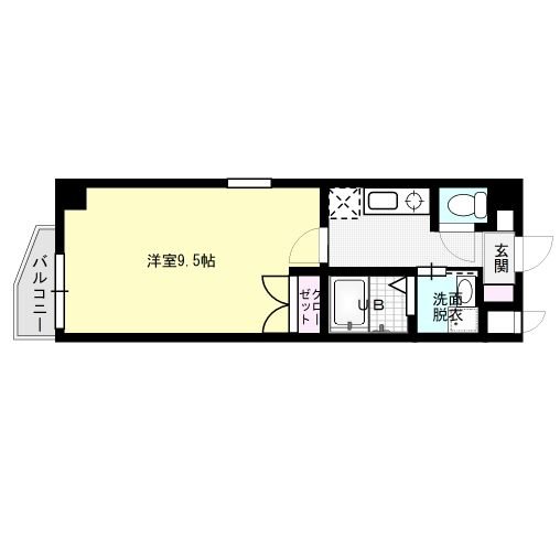 クラーレ 206号室 間取り