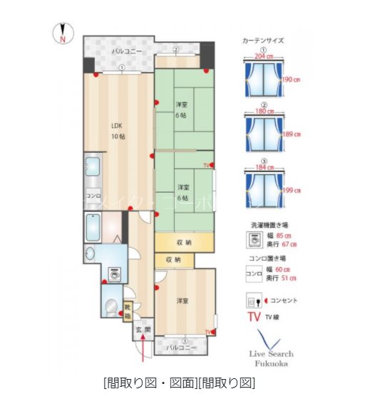 プレイス六本松 間取り
