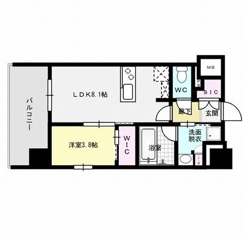オープンレジデンシア西新 間取り