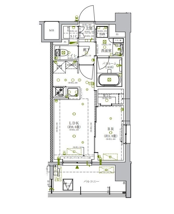 オープンレジデンシア西新 間取り