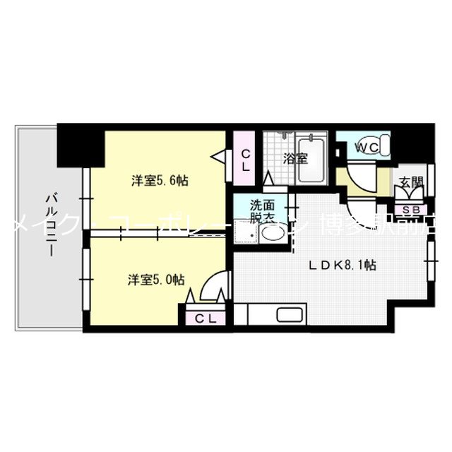 プレスタイル博多EAST 間取り