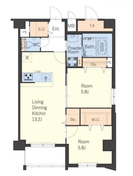 ヴィッラ アプリーレ西新南 間取り