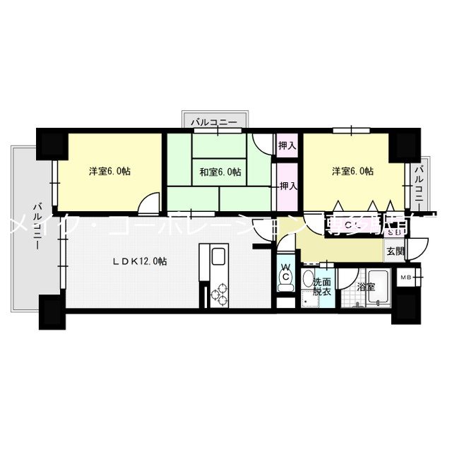 サバーブ比恵 間取り