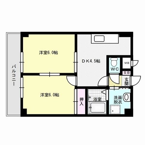 ドゥエム百道 間取り