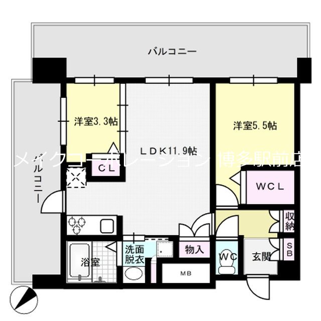 エンクレスト天神LINK   間取り