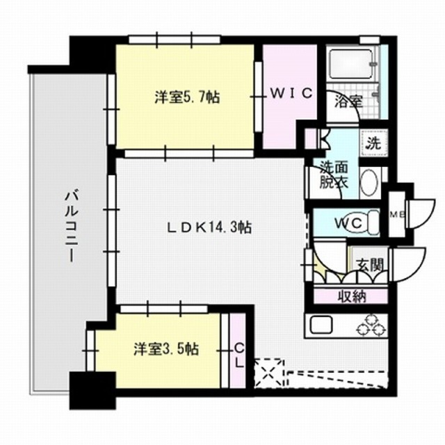 エンクレストGRAN博多駅前 間取り
