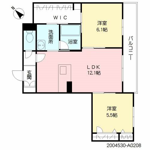 シャーメゾンステージ井尻 208号室 間取り