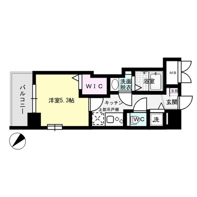 ギャラクシー南福岡駅前 713号室 間取り