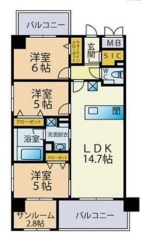 グランタイム都町  間取り