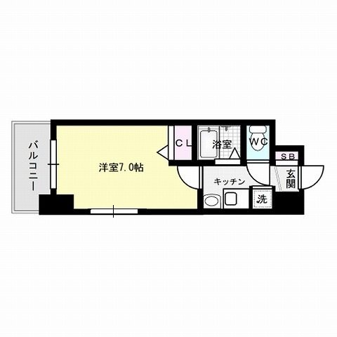 エステムコート博多駅前Ⅱセグティス 間取り