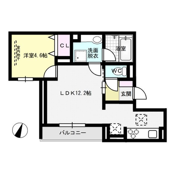 six reves 102号室 間取り