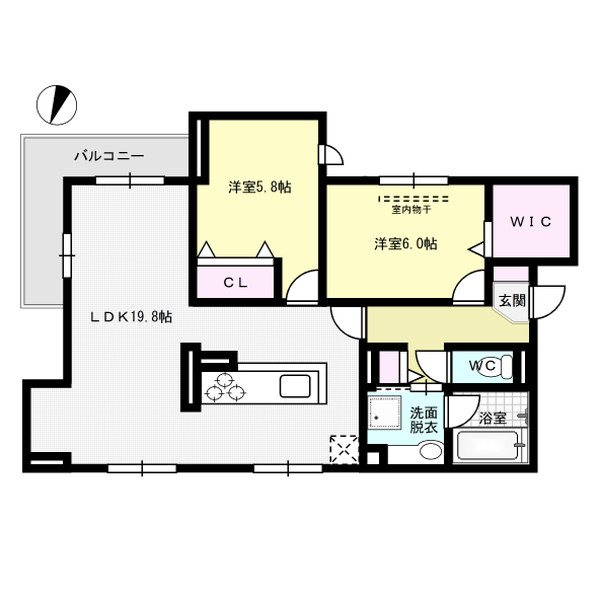 six reves 301号室 間取り