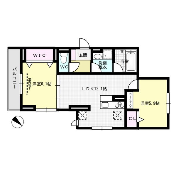 D-Residence光丘町B棟 101号室 間取り