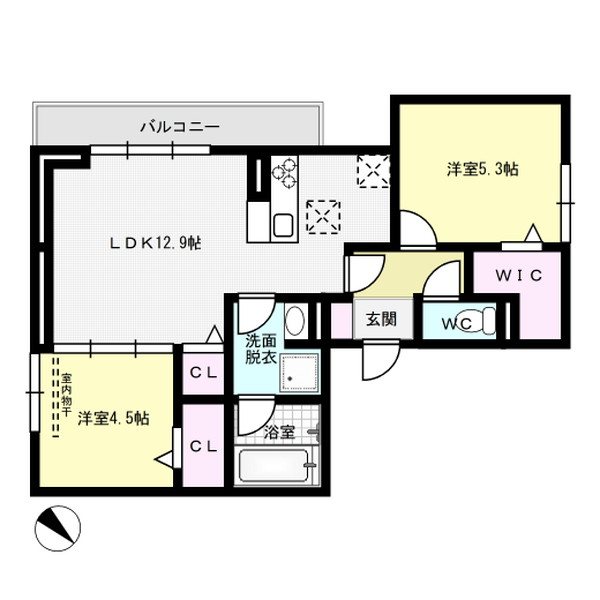 D-Residence光丘町B棟 102号室 間取り
