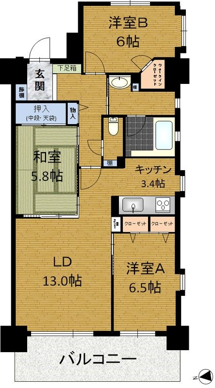 アンピール大濠公園 間取り