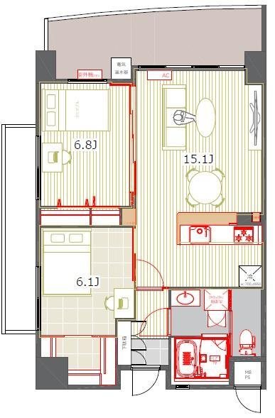 アントゥール薬院 間取り