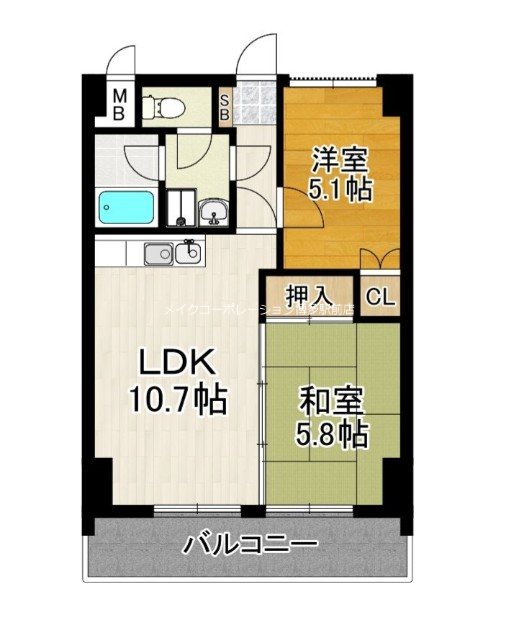 三愛シティライフ美野島 間取り