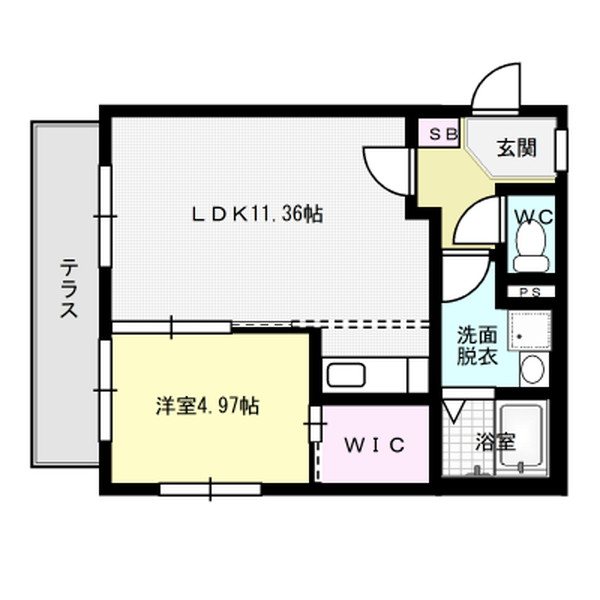 HIRAMEKISO 101号室 間取り