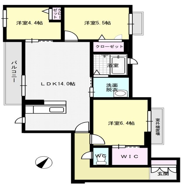SOLANAⅡ 201号室 間取り