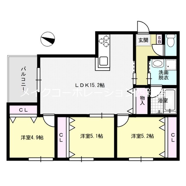 ビッグラック城南 間取り
