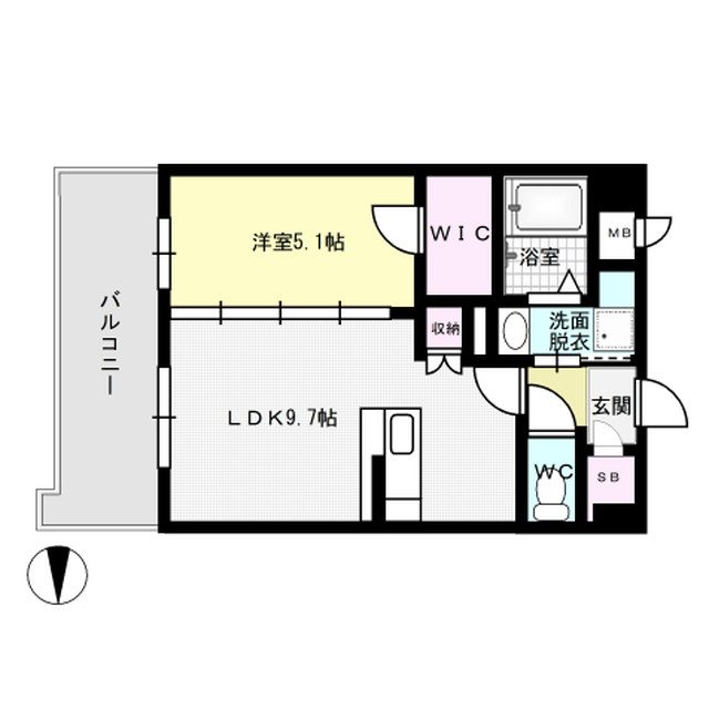 ガーデニアコート 703号室 間取り