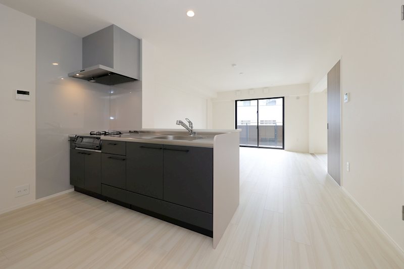 未完成物件のため同仕様の間取り。 プレジデント白水Ⅴ キッチン