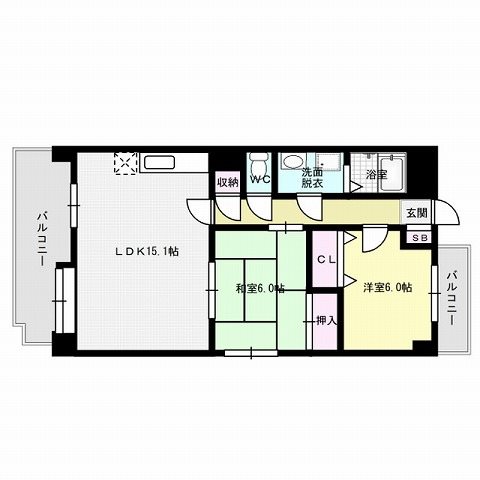 グランデ姪の浜 間取り