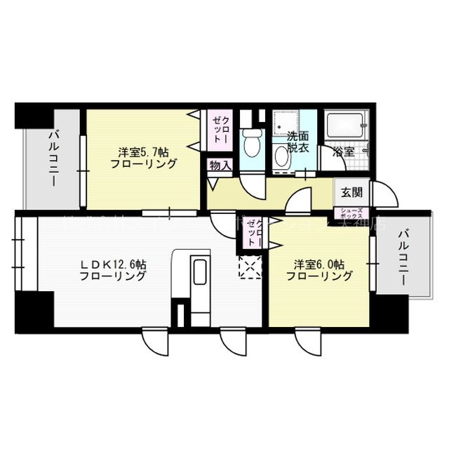 レジディア天神南 間取り