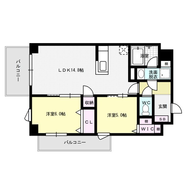 La vie Belle 305号室 間取り