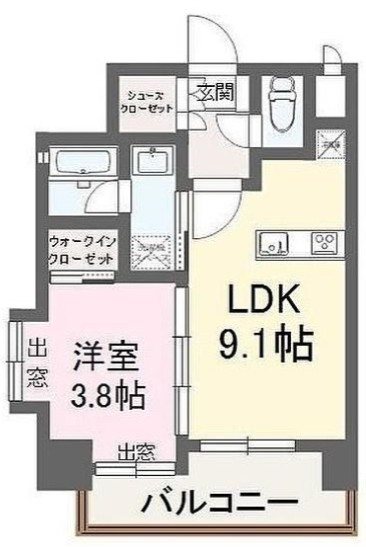 ヴィラ博丈下川端 間取り