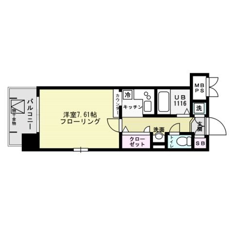 エンクレスト天神Ⅱ  間取り