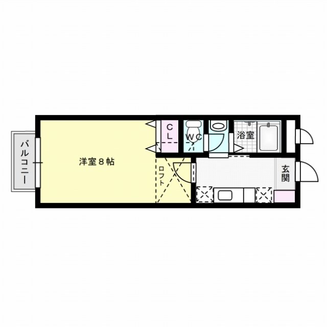 メリーゲート 204号室 間取り