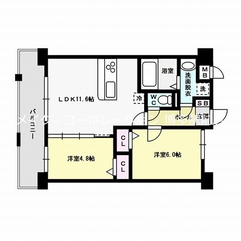 レフィナード博多 間取り