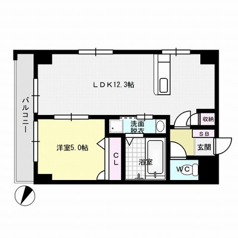 E・Maison Nishijin【旧八和ビル】 間取り