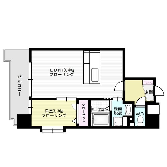 リバティR TENJIN  1 間取り
